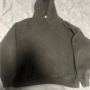 Men’s Fear Of God Essentials Hoodie, All Black In Size L Charcoal Hoodie